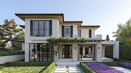 Рендер дома в европейском стиле