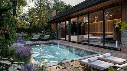 Рендер спа зоны для загородного дома