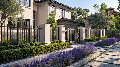 Рендер забора для загородного дома